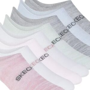 16 Pairs Skechers Active Moisture Wicking Heel Grip  No-Show Socks 2×8pairs